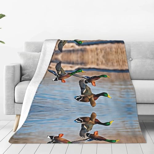 ESASAM Die superweiche Flanelldecke von Mallard Ducks ist bequem, leicht, warm und langlebig, geeignet für Zuhause, Reisen und Camping ESASAM Die superweiche Flanelldecke von Mallard Ducks ist bequem, leicht, warm und langlebig, geeignet für Zuhause, Reisen und Camping von ESASAM