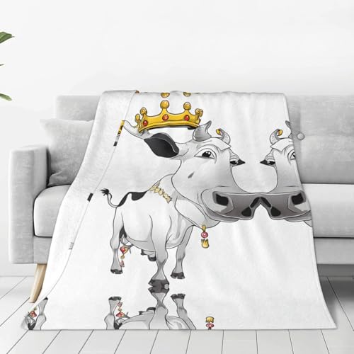 ESASAM Die superweiche Flanelldecke von Milchkuh ist bequem, leicht, warm und langlebig, geeignet für Zuhause, Reisen und Camping ESASAM Die superweiche Flanelldecke von Milchkuh ist bequem, leicht, warm und langlebig, geeignet für Zuhause, Reisen und Camping von ESASAM