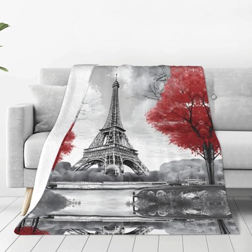 ESASAM Die superweiche Flanelldecke von Paris ist bequem, leicht, warm und langlebig, geeignet für Zuhause, Reisen und Camping ESASAM Die superweiche Flanelldecke von Paris ist bequem, leicht, warm und langlebig, geeignet für Zuhause, Reisen und Camping von ESASAM