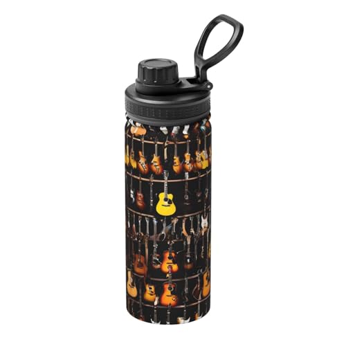 Gitarren Muster 510.3 g Sport Thermoskanne mit auslaufsicherem Deckel kann leicht mit einer Hand getrunken werden von ESASAM