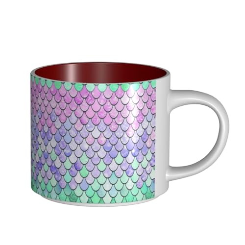 Keramiktasse mit großem Fassungsvermögen, zarter Körper, dicker Körper, einfach und elegant von ESASAM