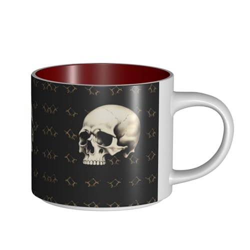 Keramiktasse mit großem Fassungsvermögen, zarter Körper, dicker Körper, einfach und elegant von ESASAM