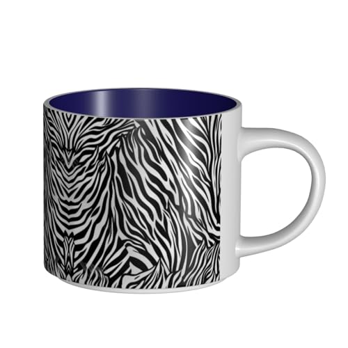 Keramiktasse mit großem Fassungsvermögen und Zebramuster, zarter Körper, dicker Körper, einfach und elegant Keramiktasse mit großem Fassungsvermögen und Zebramuster, zarter Körper, dicker Körper, einfach und elegant von ESASAM
