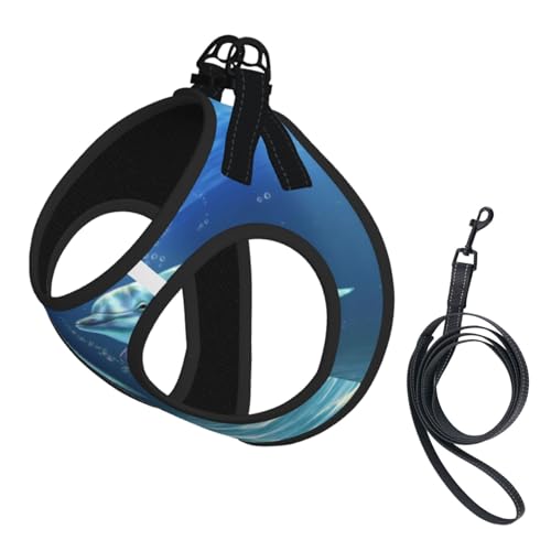 Kompakte Strapsweste für Haustiere, Delfine im Meer, das perfekte kleine Haustier für einen bequemen Spaziergang Kompakte Strapsweste für Haustiere, Delfine im Meer, das perfekte kleine Haustier für einen bequemen Spaziergang von ESASAM