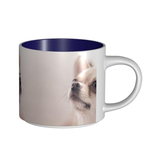 Niedliche Chihuahua-Keramiktasse mit großem Fassungsvermögen, zarter Körper, dicker Körper, einfach und elegant Niedliche Chihuahua-Keramiktasse mit großem Fassungsvermögen, zarter Körper, dicker Körper, einfach und elegant von ESASAM