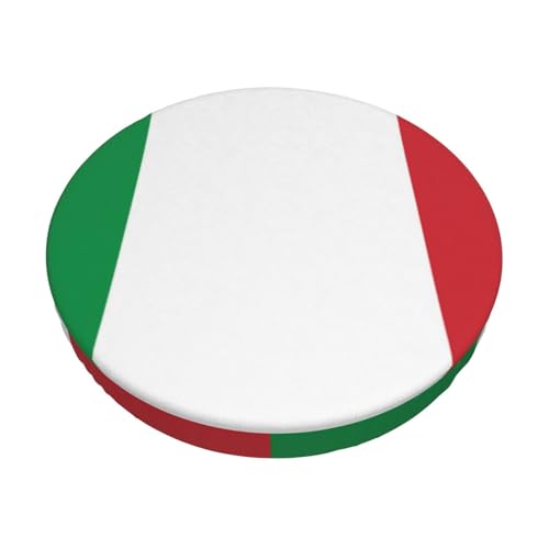 Stuhlhusse aus Samt, rund, mit italienischer Flagge, rutschfest und leicht zu reinigen. von ESASAM