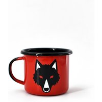 Wolf Emaille Tasse - Camping Becher, Tier, Hund, Husky, Waldtier, Natur, Wandern, Outdoor, Wildtier, Kaffeetasse, Handgemacht in Der Eu von ESCAshop