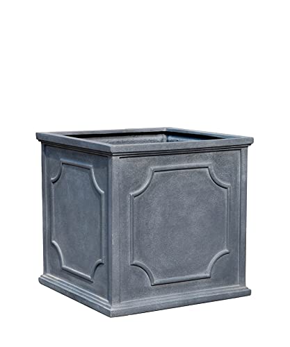 ESCHBACH® Pflanzkübel Cumberland 40 Blei Grau Quadratisch * 39 x 39 x 39 cm * 10 Jahre Garantie von Eschbach