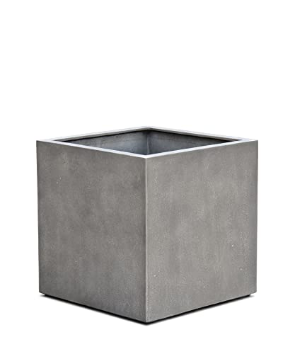 ESCHBACH® Pflanzkübel Cube 40 Beton Grau Quadratisch * 40 x 40 x 40 cm * 10 Jahre Garantie von ESCHBACH