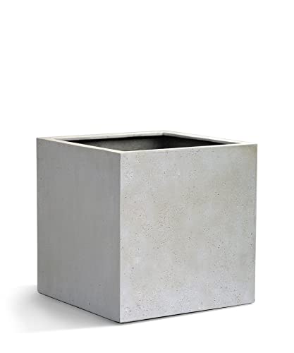 ESCHBACH® Pflanzkübel Cube 40 Creme Weiß Quadratisch * 40 x 40 x 40 cm * 10 Jahre Garantie von Eschbach