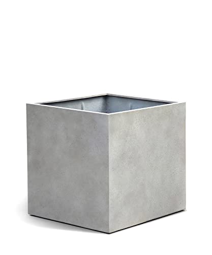 ESCHBACH® Pflanzkübel Cube 50 Beton Hell Grau Quadratisch * 50 x 50 x 50 cm * 10 Jahre Garantie von Eschbach