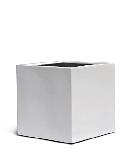 ESCHBACH® Pflanzkübel Cube 50 Weiß Quadratisch * 50 x 50 x 50 cm * 10 Jahre Garantie von Eschbach