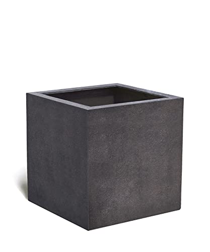 ESCHBACH® Pflanzkübel Cube 80 Espresso Anthrazit Quadratisch XXL * 80 x 80 x 80 cm * 10 Jahre Garantie von ESCHBACH