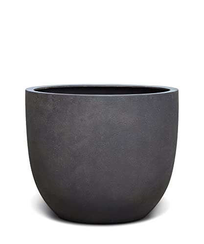 ESCHBACH® Pflanzkübel Egg Pot 60 Espresso Anthrazit Rund XL * 55 x 55 x 46 cm * 10 Jahre Garantie von Eschbach