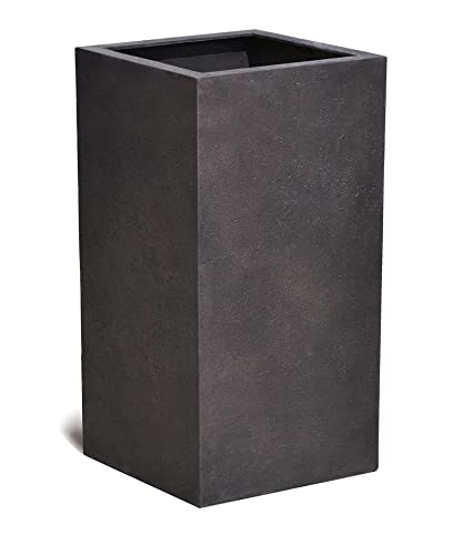 ESCHBACH® Pflanzkübel HIGH Cube 70 Espresso Anthrazit Quadratisch * 35 x 35 x 70 cm * 10 Jahre Garantie von Eschbach