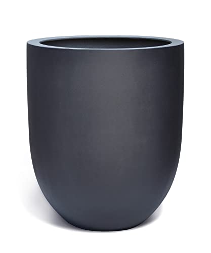 ESCHBACH® Pflanzkübel Tall Egg Pot 40 Anthrazit Schwarz Rund * 40 x 47 x 47 cm * 10 Jahre Garantie von Eschbach
