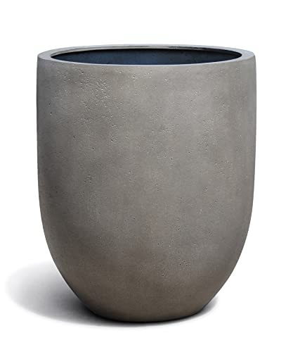 ESCHBACH® Pflanzkübel Tall Egg Pot 40 Beton Grau Rund * 40 x 40 x 47 cm * 10 Jahre Garantie von Eschbach