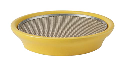 Eschenfelder Kresse-Sieb 12cm aus Keramik in Gelb von ESCHENFELDER
