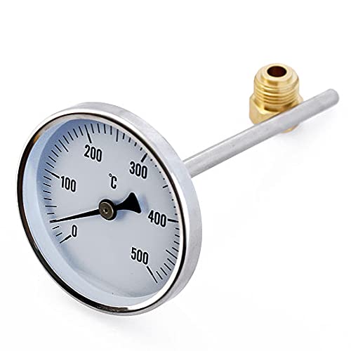 Rauchgas Abgas Thermometer Heizung Rohr 500°C Bimetall Zeiger Ofen Brenner 150mm von ESCO