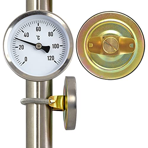 TPM-03R Analog Bimetallthermometer auf Rohr. 0°C - 120°C von ESCO