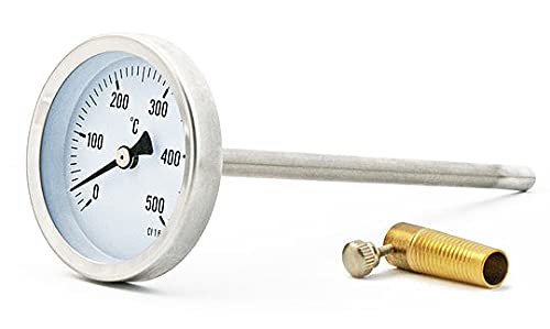 Thermometer für Pizzaofen Brotbackofen Räucherkammer Backofen Holzbackofen 500°C von ESCO