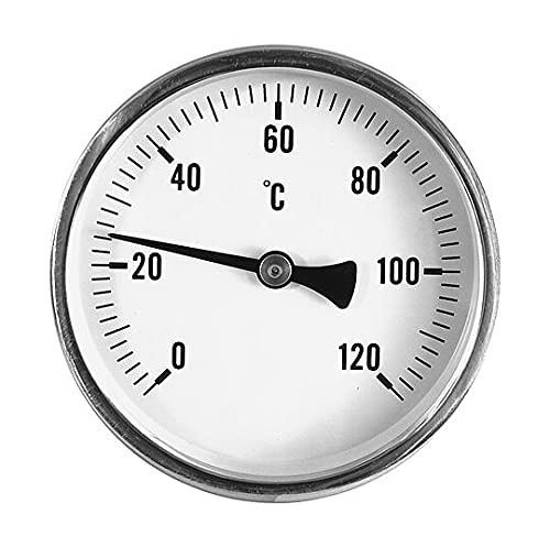 Thermometer für Räucherofen großes Ø 100mm Räucher Smoker 1/2" 120°C Kalibriert! von ESCO