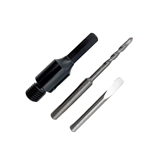 ESD Tools Diamantbohrkronen Adapter M16 Zapfen auf Sechskant mit Bohrer und Austreibkeil Zubehör für Dosensenker von ESD TOOLS