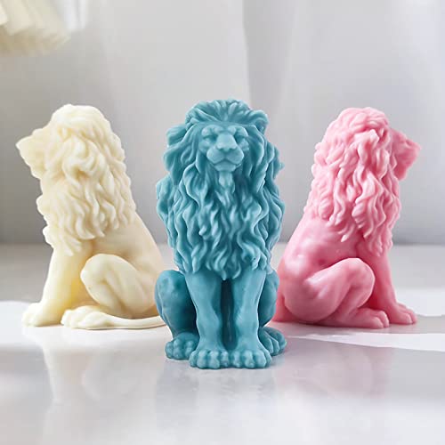 3D-Löwen-Kerzen-Harzform – Harzguss-Silikonformen für Heimdekoration und Kerzenherstellung, Wellen-Spiralform 3D-Löwen-Kerzen-Harzform – Harzguss-Silikonformen für Heimdekoration und Kerzenherstellung, Wellen-Spiralform von ESEDAGE