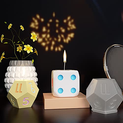 Harzformen-Set – 10,2 cm große Würfel, Dreieck, Pentagon, 3D-Kerzen- und Schokoladenform für Harzkerzen und Seifen, 4 Stück Harzformen-Set – 10,2 cm große Würfel, Dreieck, Pentagon, 3D-Kerzen- und Schokoladenform für Harzkerzen und Seifen, 4 Stück von ESEDAGE