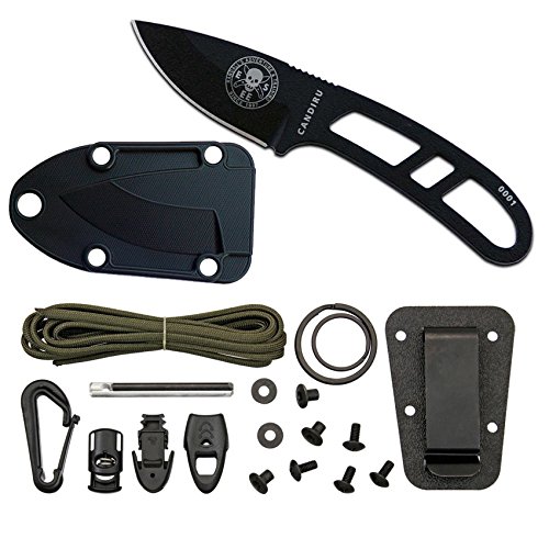 ESEE, Outdoormesser, Candiru Black with Kit, Klinge: 5,1 cm, Drop Point, Jagdmesser, Full Tang von ESEE