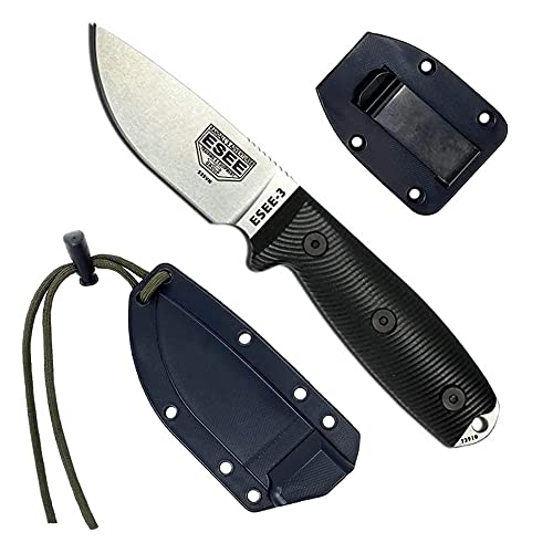 ESEE Model 3 3D Fixed Blade S35, schwarz von ESEE