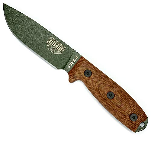 ESEE Model 4 OD Green Blade Natural, schwarz von ESEE