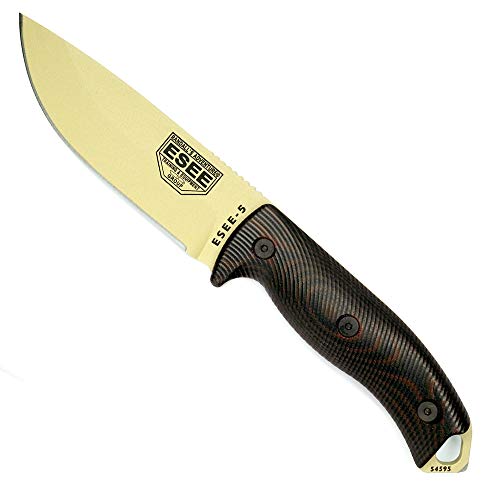 ESEE Model 5 Fixed Blade Tan, ES5PDT004, schwarz von ESEE