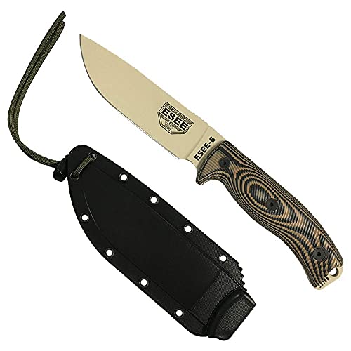 ESEE Model 6 Fixed Blade Tan, schwarz, ES6PDT005 von ESEE