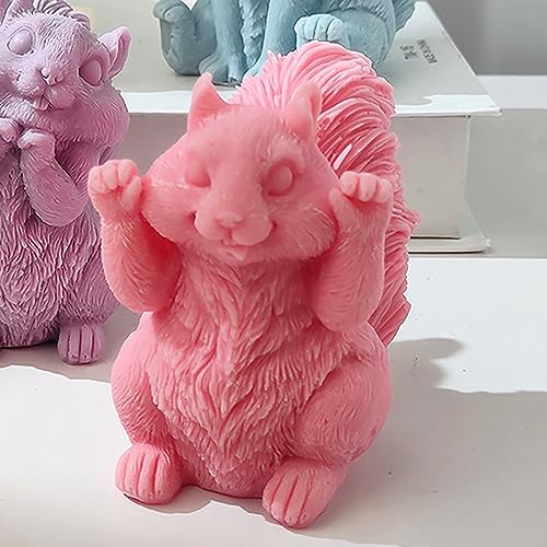 Eichhörnchen Kerzenform - 3D-Tierform Silikonform für Kerzenherstellung, Harzgießform, Tonform - Heimdekoration von ESEENS