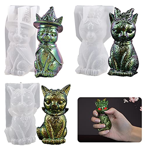 Silikonform für Seife, Teufel, Katze, Pirat, Tier, 3 Stück Silikonform für Seife, Teufel, Katze, Pirat, Tier, 3 Stück von ESEENS