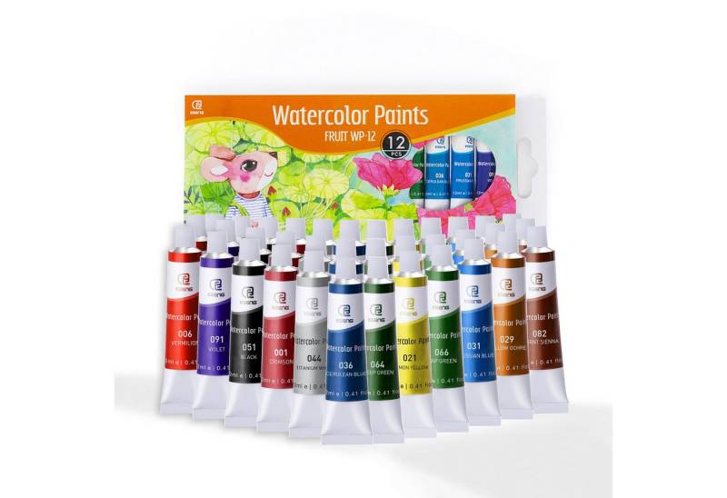 ESENG Aquarellfarbe FRUIT WP-12, 12-ml-Tuben, 12 Farben von ESENG