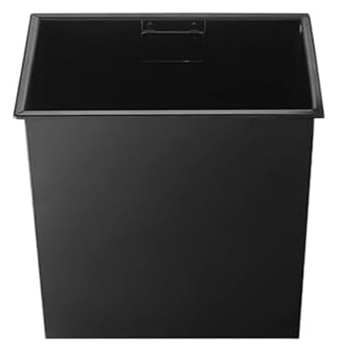 Abfalleimer mit Klappdeckel for die Arbeitsplatte, versenkter Abfalleimerdeckel for, quadratischer gebürsteter Abfallschacht(Black trash can) von ESESE
