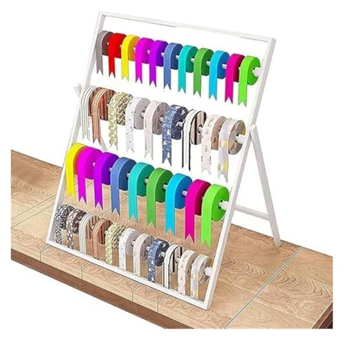 Bandrollen-Präsentationsständer, Bandständer, Kleiderständer for Bekleidungsgeschäfte, Aufbewahrungsregal for Bastelbänder, 4-lagiger Metall-Präsentationsständer for Einzelhandelsgeschäfte(White) Bandrollen-Präsentationsständer, Bandständer, Kleiderständer for Bekleidungsgeschäfte, Aufbewahrungsregal for Bastelbänder, 4-lagiger Metall-Präsentationsständer for Einzelhandelsgeschäfte(White) von ESESE
