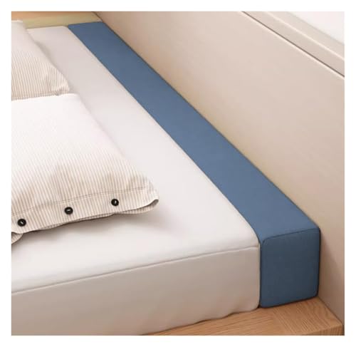 ESESE Bettlückenfüller, 120–200 cm langes Kopfteil-Keilkissen, Bettmatratzenbrücke for Einzel-/Twin-/Queensize-/Kingsize-Betten, rechteckiges Nackenrollen-Stützkissen(Blue,140x10x15cm) von ESESE