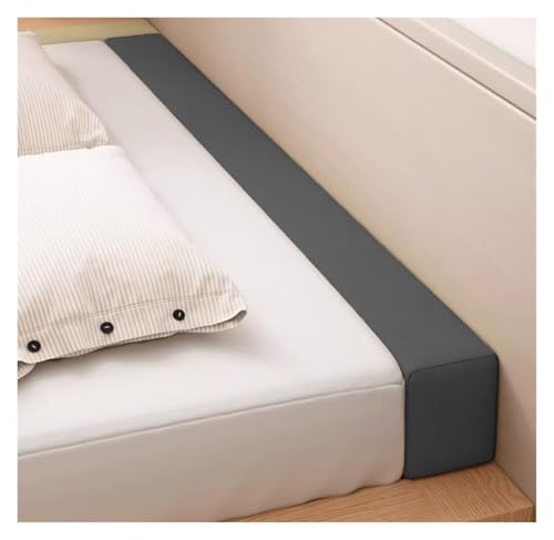 ESESE Bettlückenfüller, 120–200 cm langes Kopfteil-Keilkissen, Bettmatratzenbrücke for Einzel-/Twin-/Queensize-/Kingsize-Betten, rechteckiges Nackenrollen-Stützkissen(Dark Grey,140x10x15cm) von ESESE