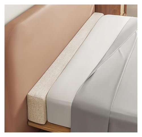 ESESE Bettlückenfüller, Bett/Wand/Kopfteil, 100–200 cm Matratzenverlängerung aus hochdichtem Schaumstoff, Bettbrücke, rechteckiges Nackenrollen-Stützkissen(Beige,180x10x10cm) von ESESE