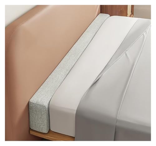 ESESE Bettlückenfüller, Bett/Wand/Kopfteil, 100–200 cm Matratzenverlängerung aus hochdichtem Schaumstoff, Bettbrücke, rechteckiges Nackenrollen-Stützkissen(Light Grey,180x10x10cm) von ESESE