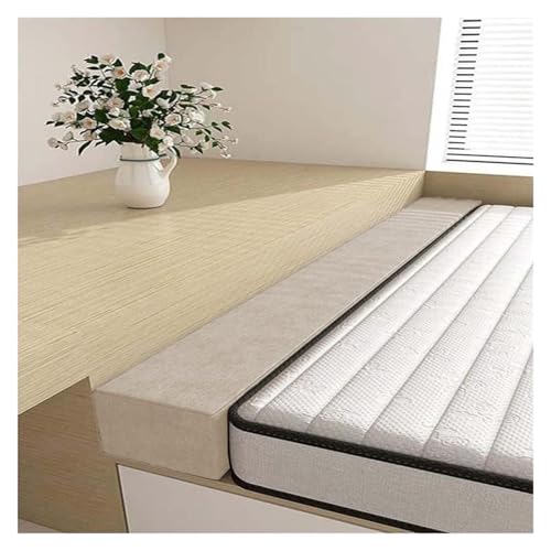 ESESE Bettlückenfüller, Kopfteilkissen, Dicker Memory Foam-Matratzenlückenfüller, Rechteckiges Nackenrollenkissen mit langem Armlehnenkissen(Beige,59x6x8 inch) von ESESE