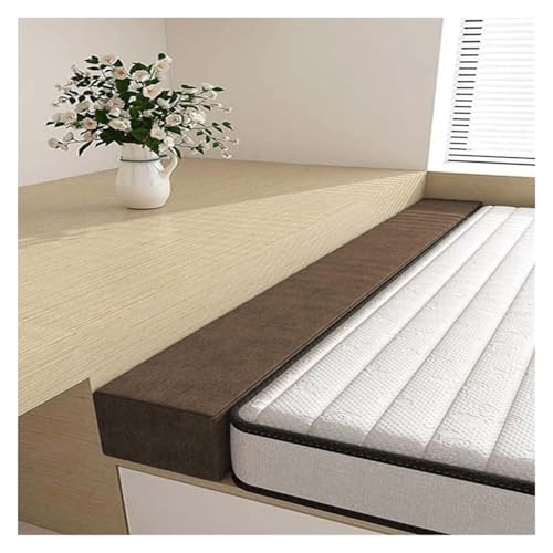 ESESE Bettlückenfüller, Kopfteilkissen, Dicker Memory Foam-Matratzenlückenfüller, Rechteckiges Nackenrollenkissen mit langem Armlehnenkissen(Brown,70x6x8 inch) von ESESE