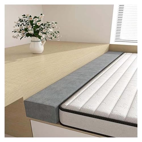 ESESE Bettlückenfüller, Kopfteilkissen, Dicker Memory Foam-Matratzenlückenfüller, Rechteckiges Nackenrollenkissen mit langem Armlehnenkissen(Grey,59x4x8 inch) von ESESE