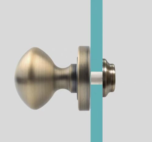 ESESE Glastürgriff, vollpolierter Push-Pull-Glastürknopf | Schiebetürknopf for Duschwände | Türgriff for Duschkabinen aus Aluminiumlegierung(Single Side bronze) von ESESE
