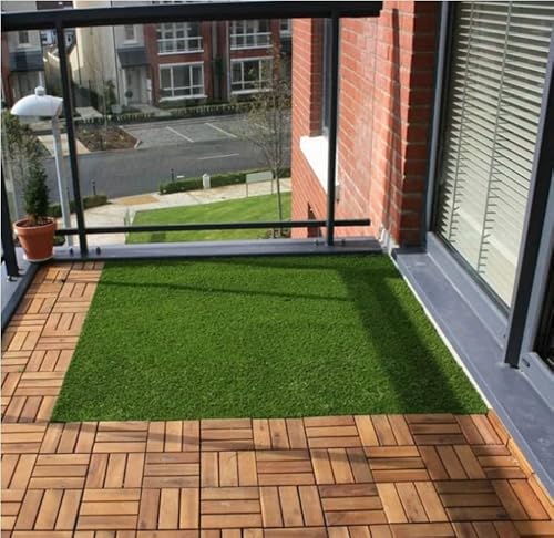 ESESE Kunstrasen, for Hunde und Haustiere, 10 mm Florhöhe, langlebiger Kunstrasenteppich for die Terrasse, grüner Rasenteppich(1x2m) von ESESE