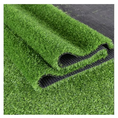ESESE Kunstrasen, realistischer grüner Kunstrasenteppich, rutschfeste Rasenmatte for Terrasse, Garten, Spielplatz und Camping(1.5x2m) von ESESE