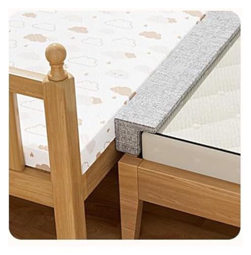 ESESE L-förmiges, hochdichtes Schaumstoff-Bettlückenfüller-Nackenkissen for Bett/Kopfteil/Wand, atmungsaktiver Leinenstoff, 200 cm Lange Matratzenverlängerung, Bettbrücke(4cm Gap) von ESESE